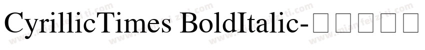 CyrillicTimes BoldItalic字体转换